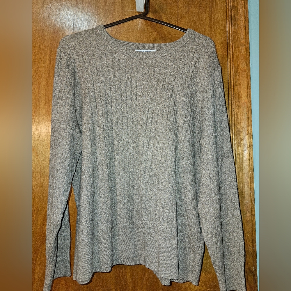 Light Brown Textured Long Sleeve Sweater